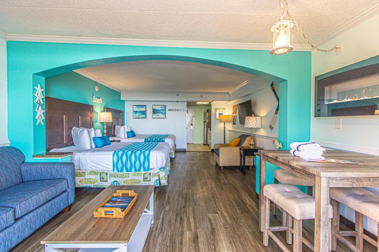 Oversized Ocean View Queen Suite With Beautiful Fireplace And Accents - Sleeps 4 Guests! 默特尔比奇 外观 照片