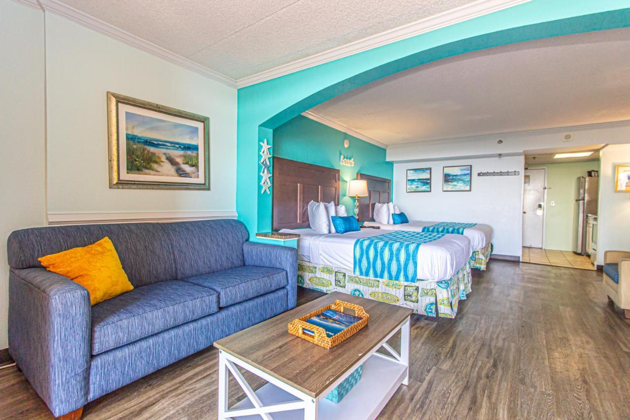 Oversized Ocean View Queen Suite With Beautiful Fireplace And Accents - Sleeps 4 Guests! 默特尔比奇 外观 照片